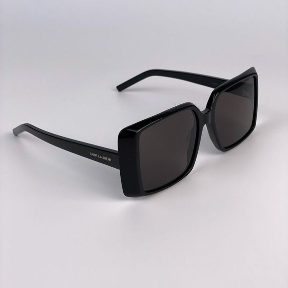 Saint Laurent New Wave SL451 001 Sunglasses Black Black Square Women